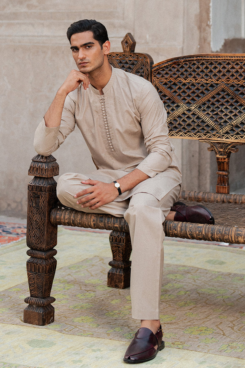 Beige Kurta Pajama