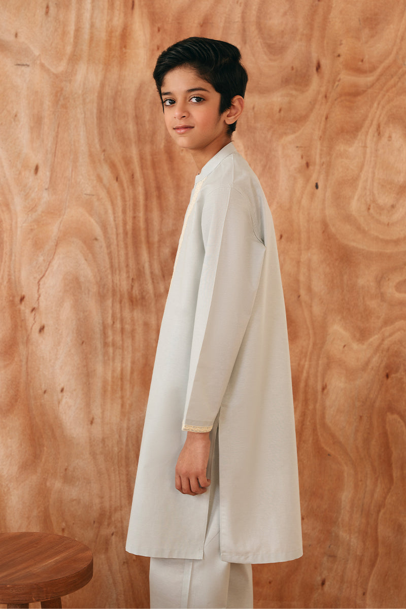 Soft Blue Embroidered Kurta Pajama