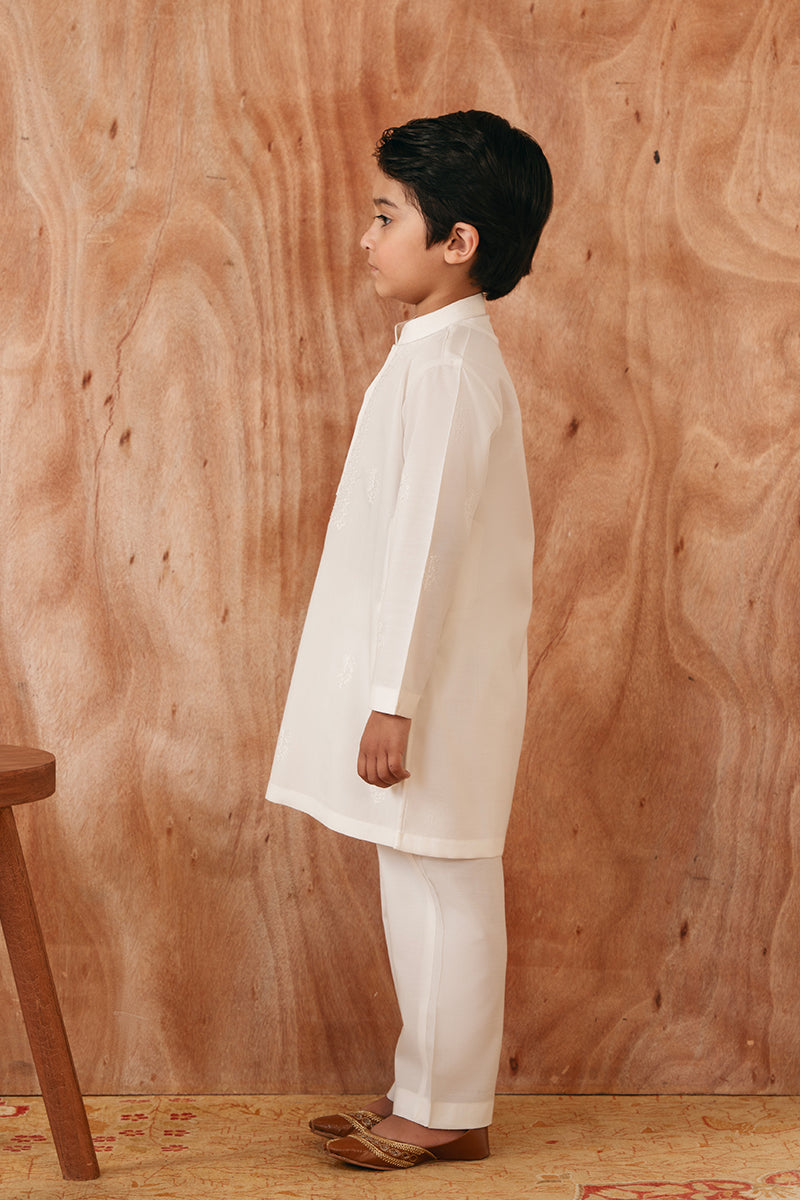White embroidered Kurta pajama