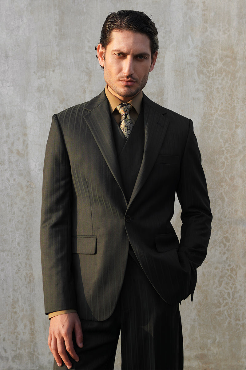 Bottle Green Single Breasted Suit