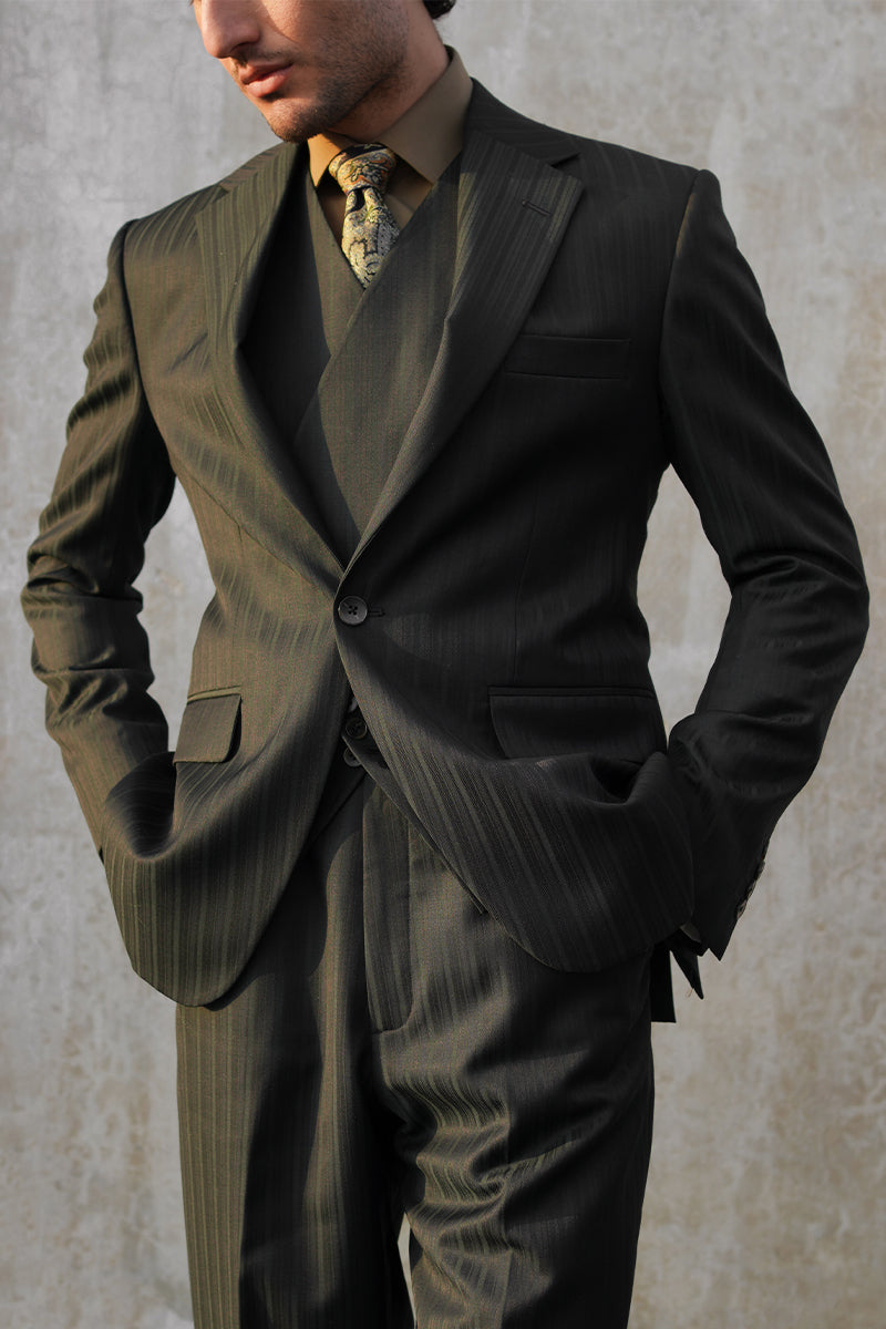 Bottle Green Single Breasted Suit