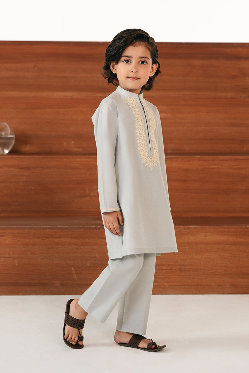 Soft Blue Embroidered Kurta Pajama
