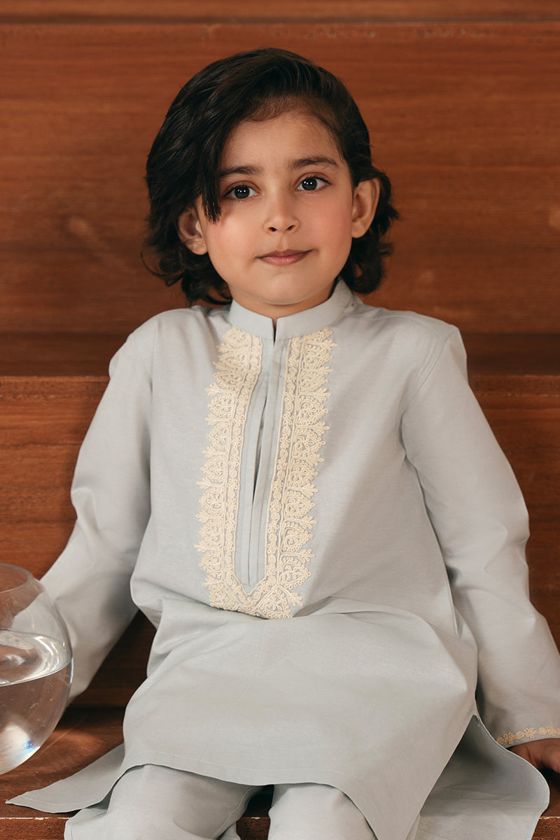 Soft Blue Embroidered Kurta Pajama
