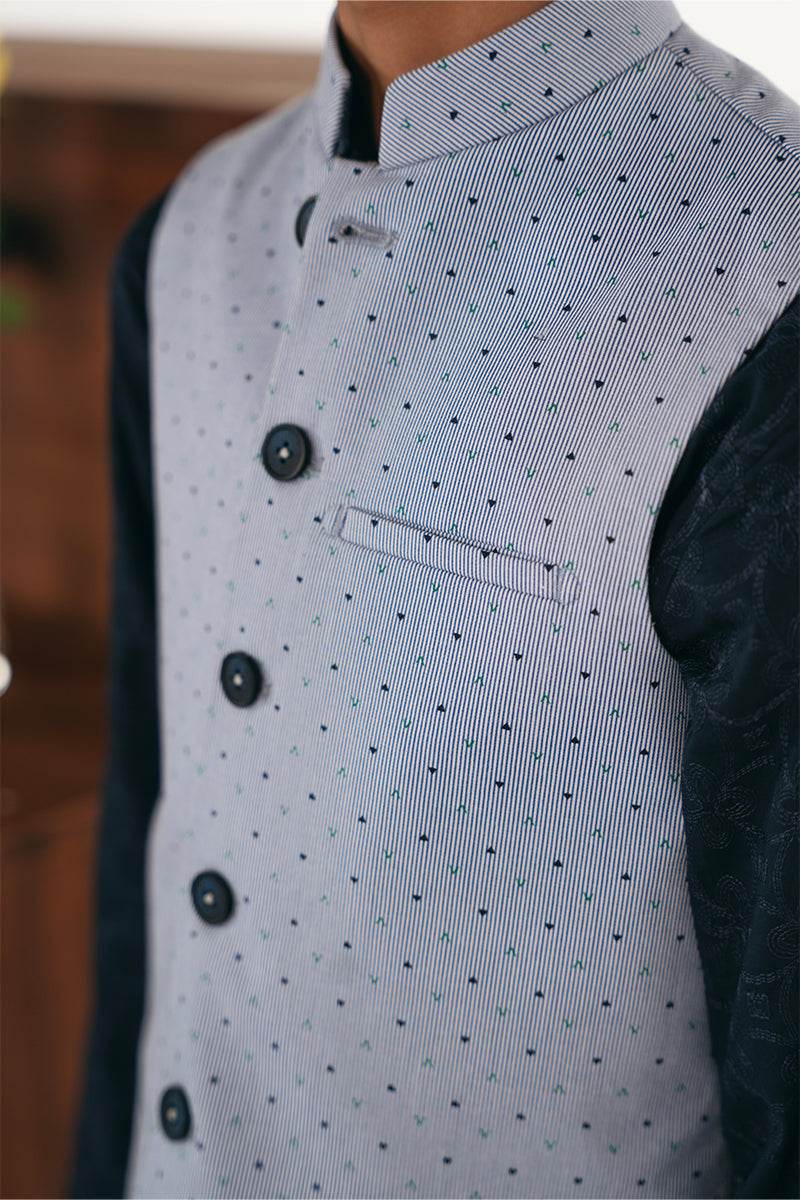 Striped Blue Waistcoat