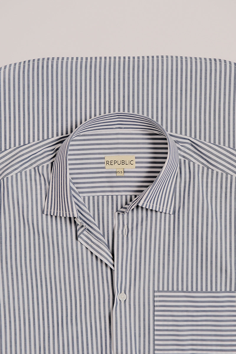 Blue & White Striped Shirt