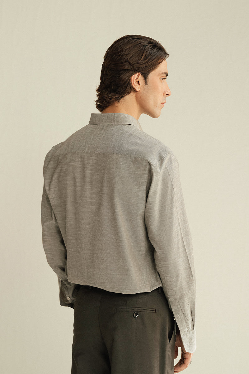 GREY BUTTON DOWN SHIRT
