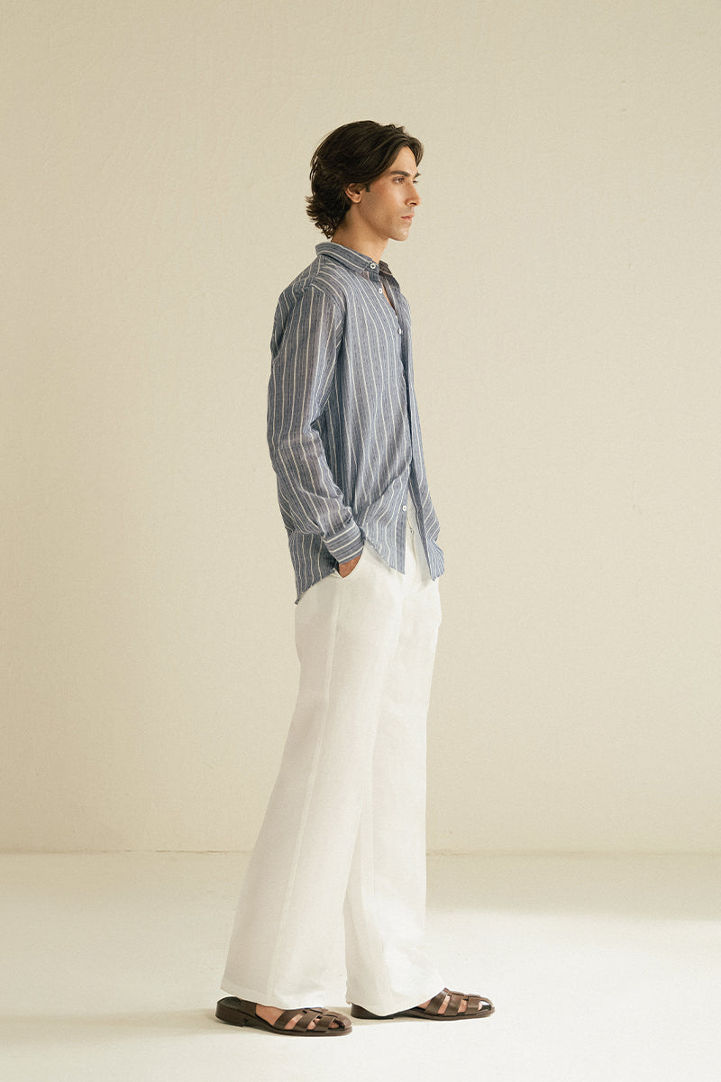 SKY BLUE EMBROIDERED SHIRT
