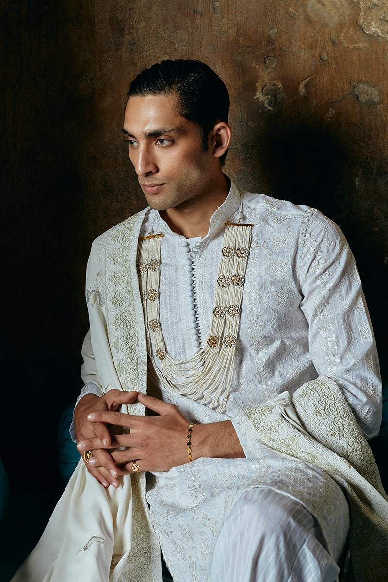 Latest Stylish Luxury White Kurta Pajama Design for Men