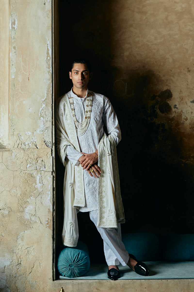 Latest Stylish Luxury White Kurta Pajama Design for Men
