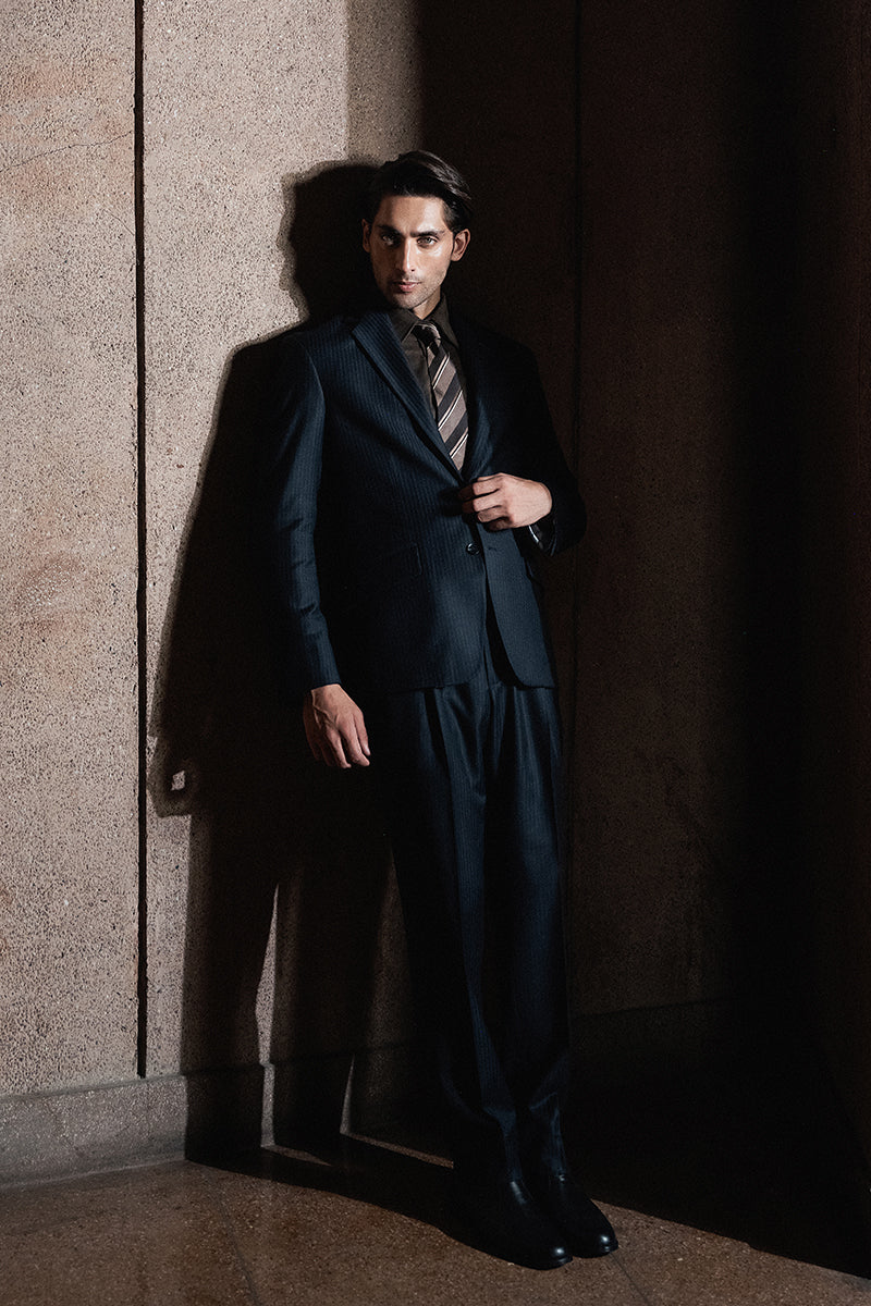 Black Striped Suit