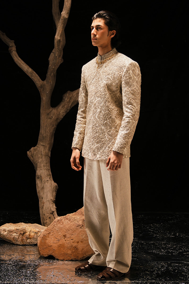 'MEHR' HAND EMBROIDERED BANDHGALA JACKET