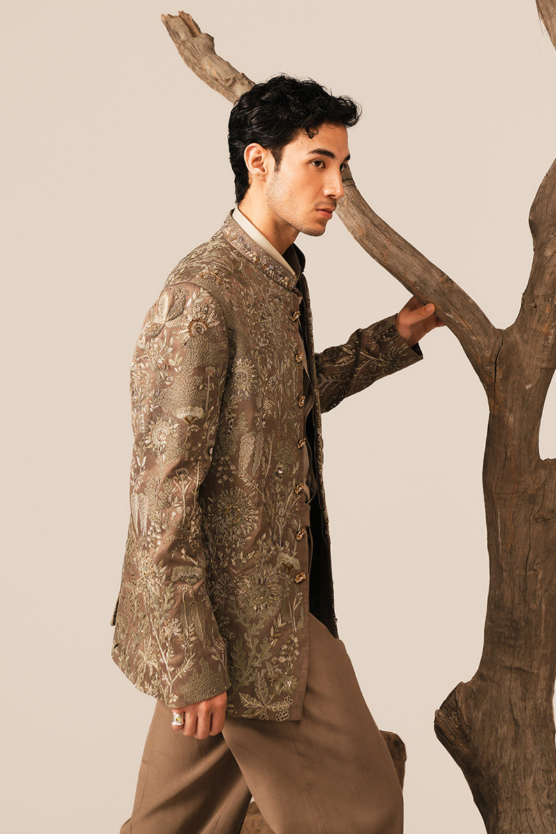 'PASHA' HAND EMBROIDERED BANDHGALA JACKET