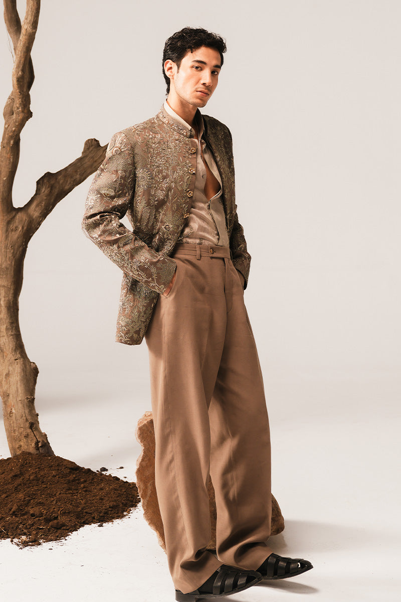 'PASHA' HAND EMBROIDERED BANDHGALA JACKET