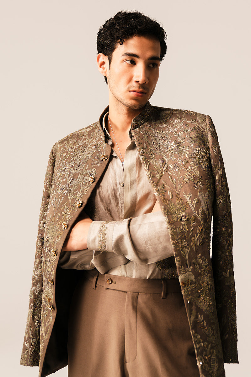 'PASHA' HAND EMBROIDERED BANDHGALA JACKET