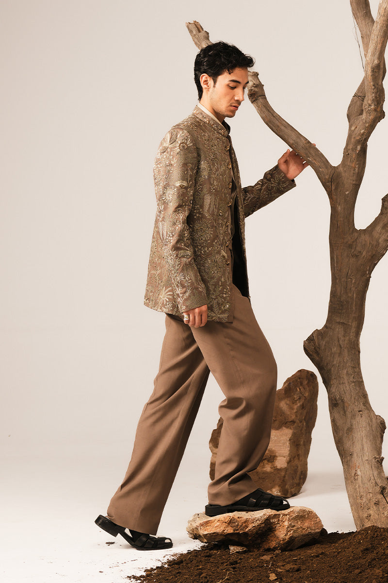 'PASHA' HAND EMBROIDERED BANDHGALA JACKET
