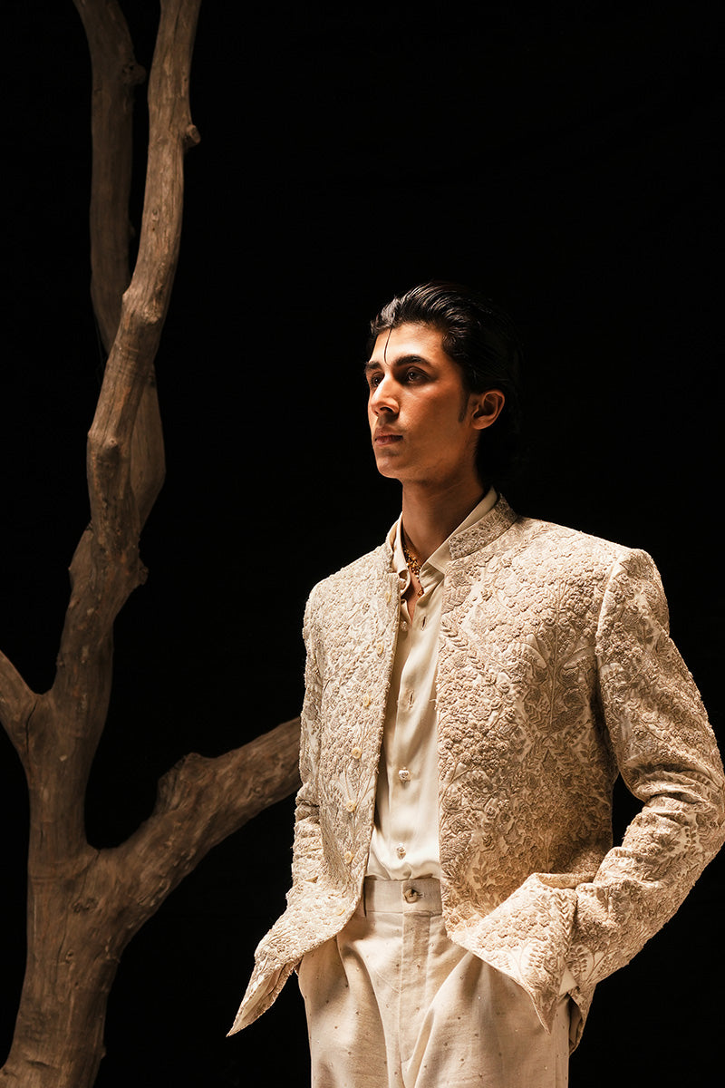 'MEHR' HAND EMBROIDERED BANDHGALA JACKET