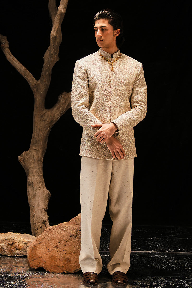 'MEHR' HAND EMBROIDERED BANDHGALA JACKET