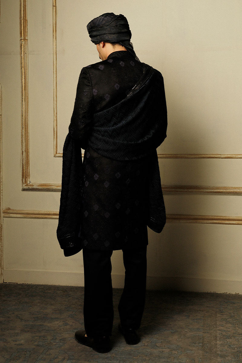 designer black sherwani for groom