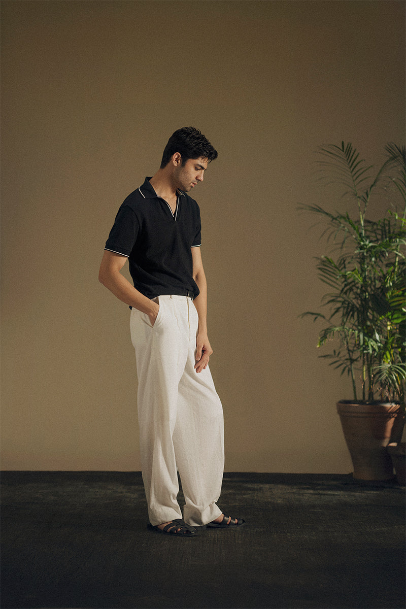 Carbon Black Mesh Polo