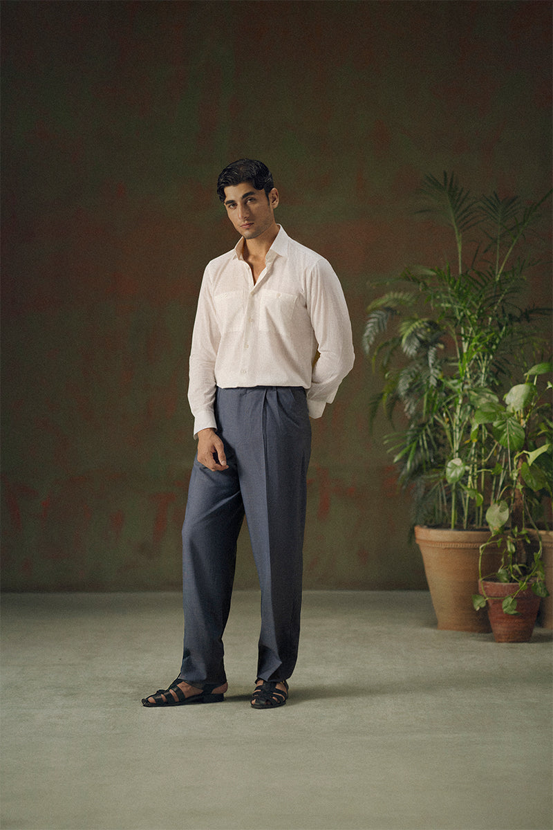 Bone White Linen Shirt