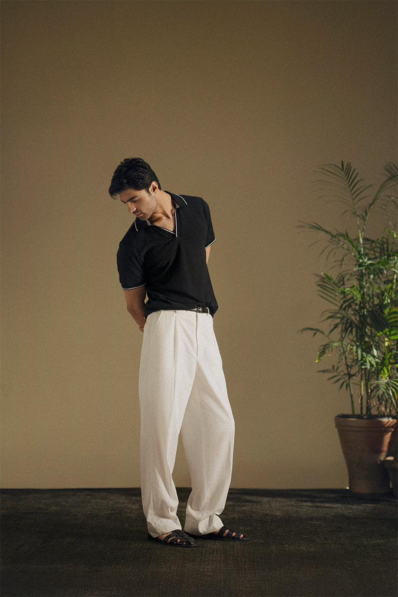 Carbon Black Mesh Polo
