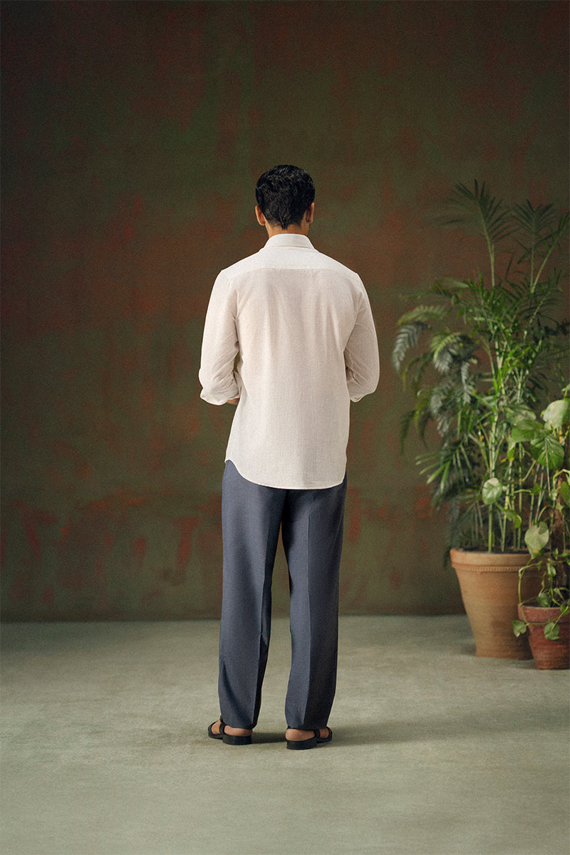 Bone White Linen Shirt