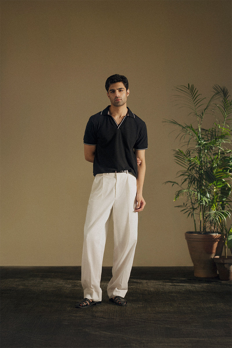 Carbon Black Mesh Polo