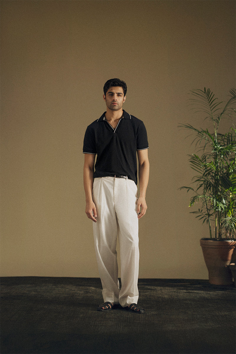 Carbon Black Mesh Polo