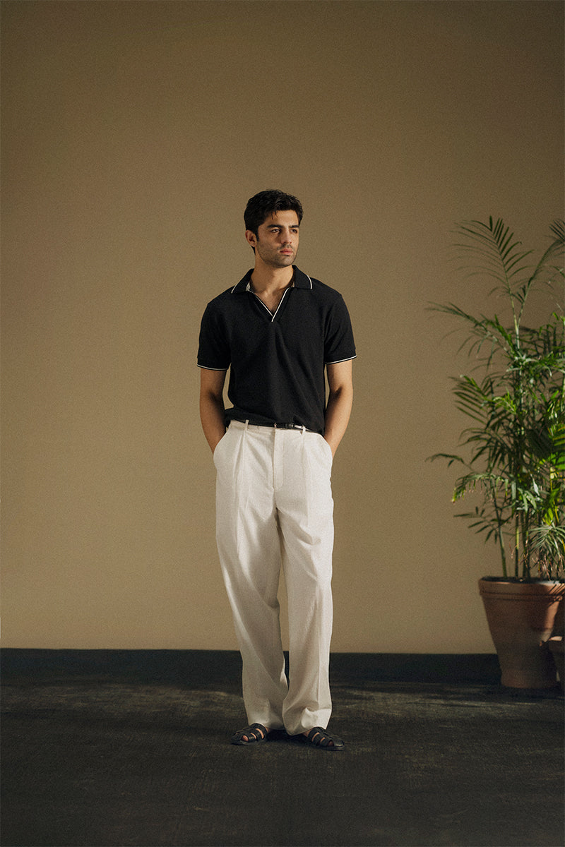 Carbon Black Mesh Polo