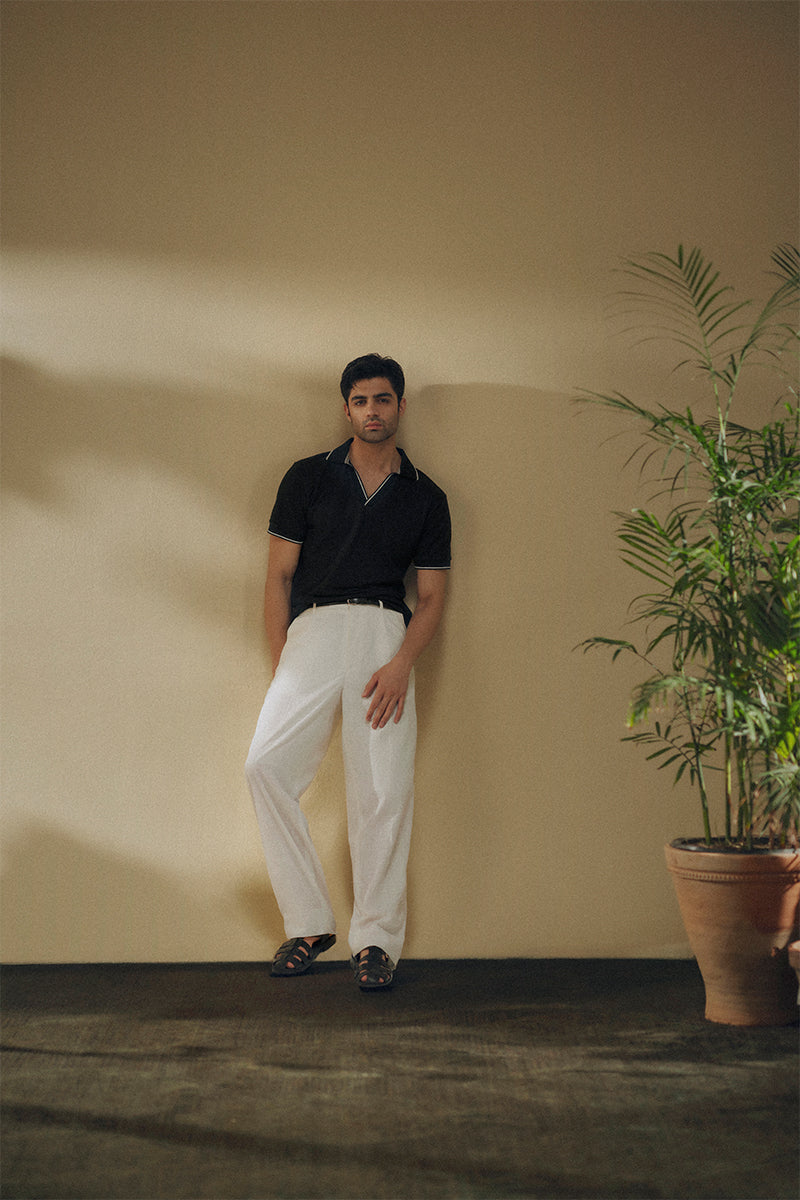 Carbon Black Mesh Polo