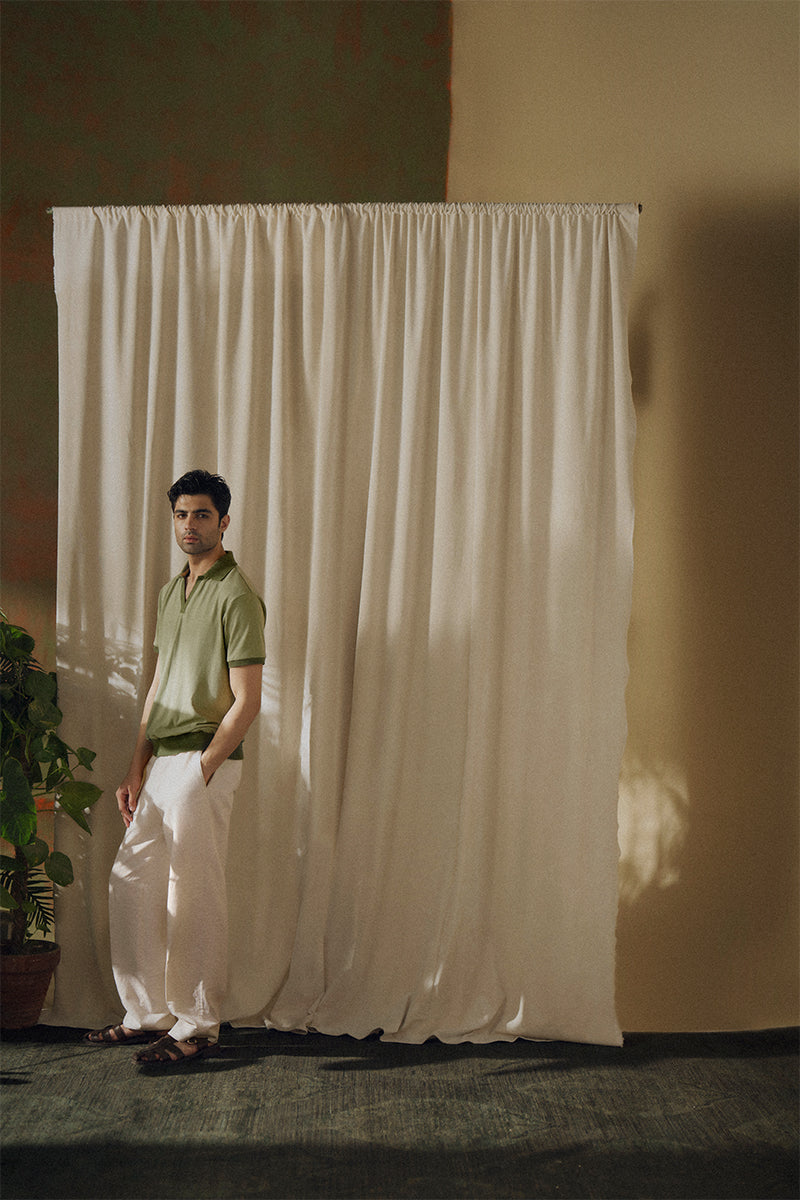 Sage Green Mesh Polo