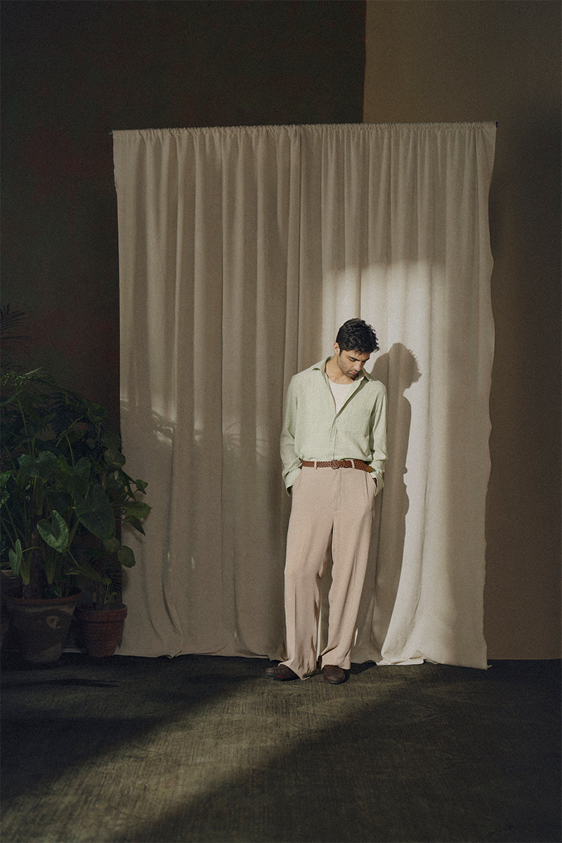 Mantis Green Linen Shirt
