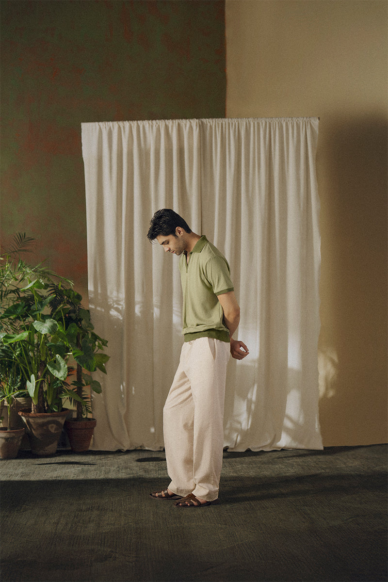 Sage Green Mesh Polo