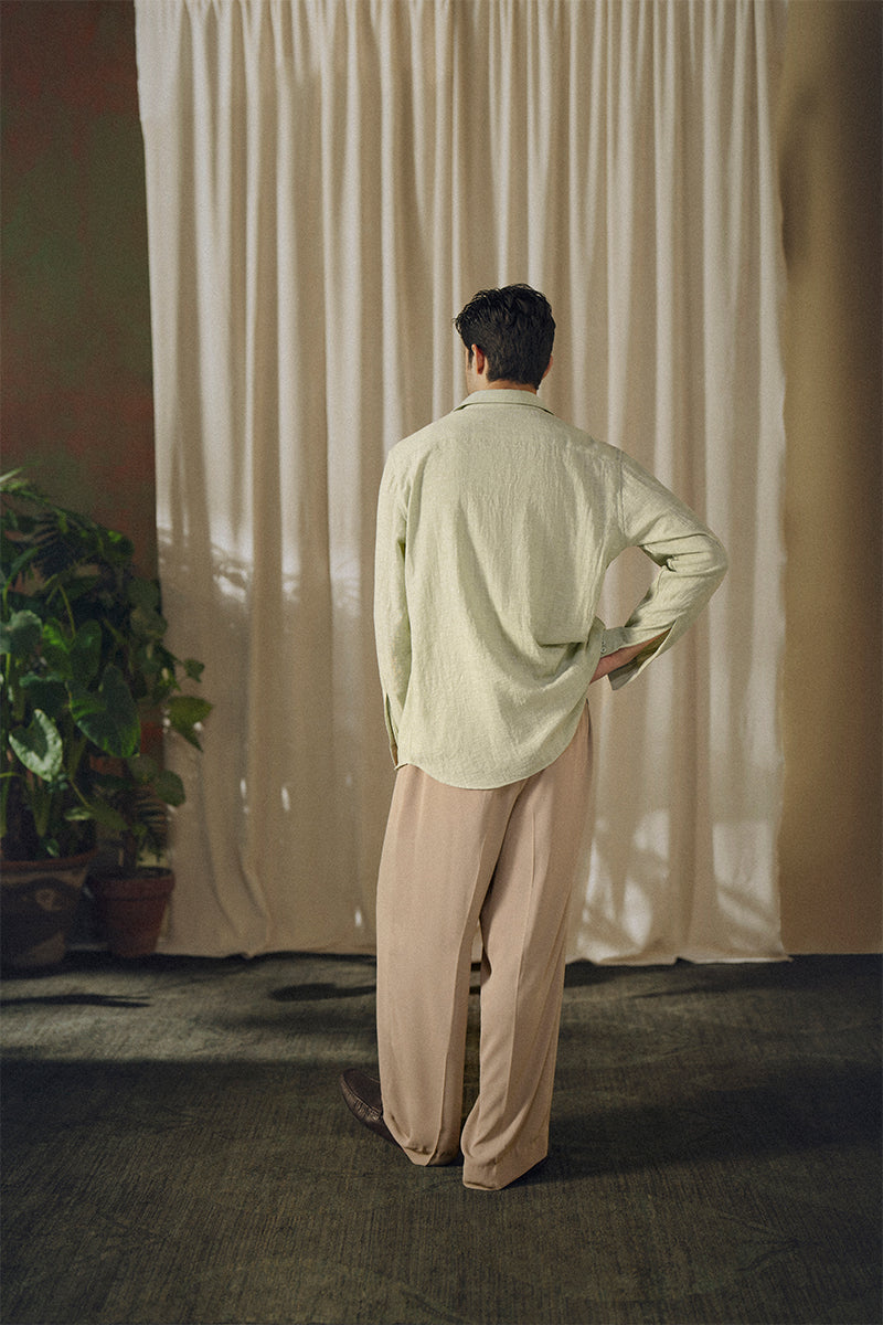 Mantis Green Linen Shirt