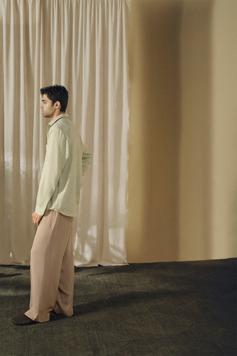 Mantis Green Linen Shirt