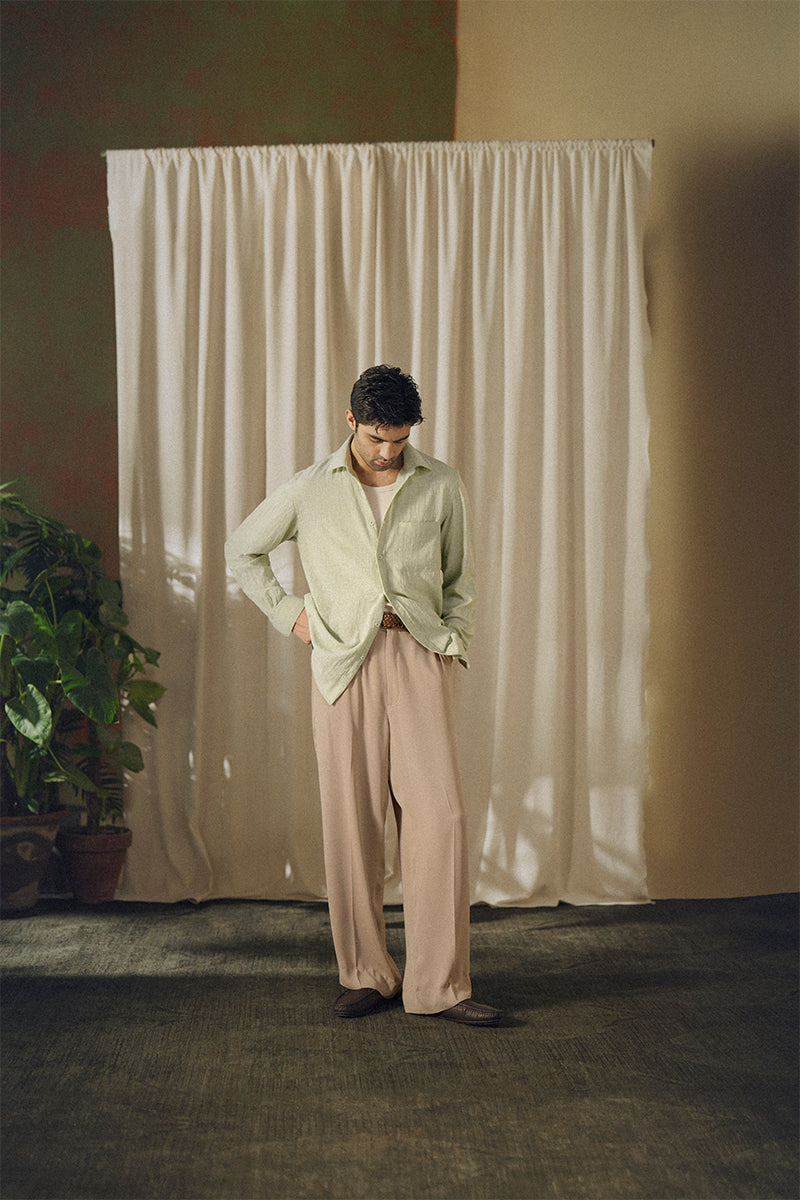 Mantis Green Linen Shirt