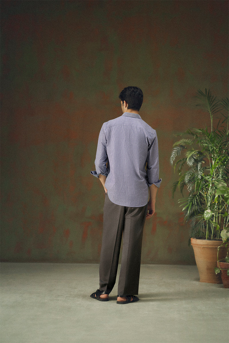 Prussian Blue Button Down Shirt