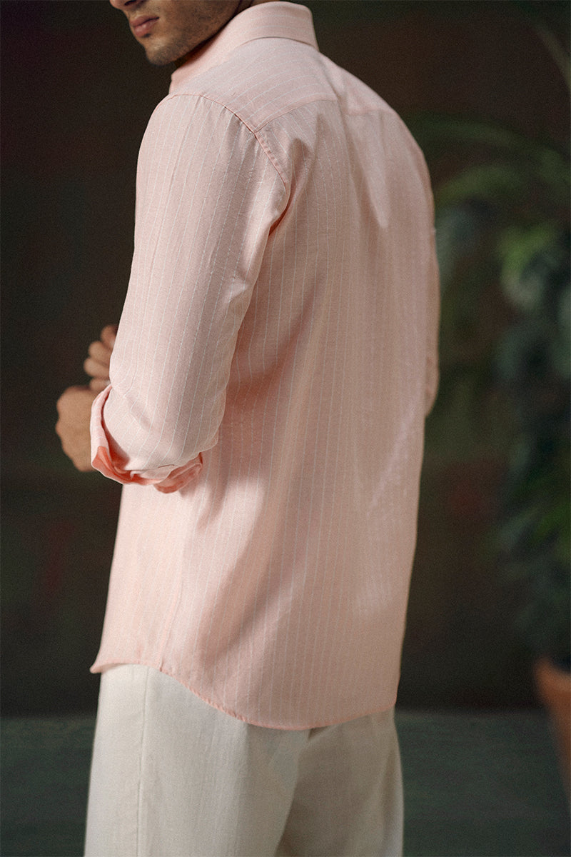Pastel Pink Striped Shirt