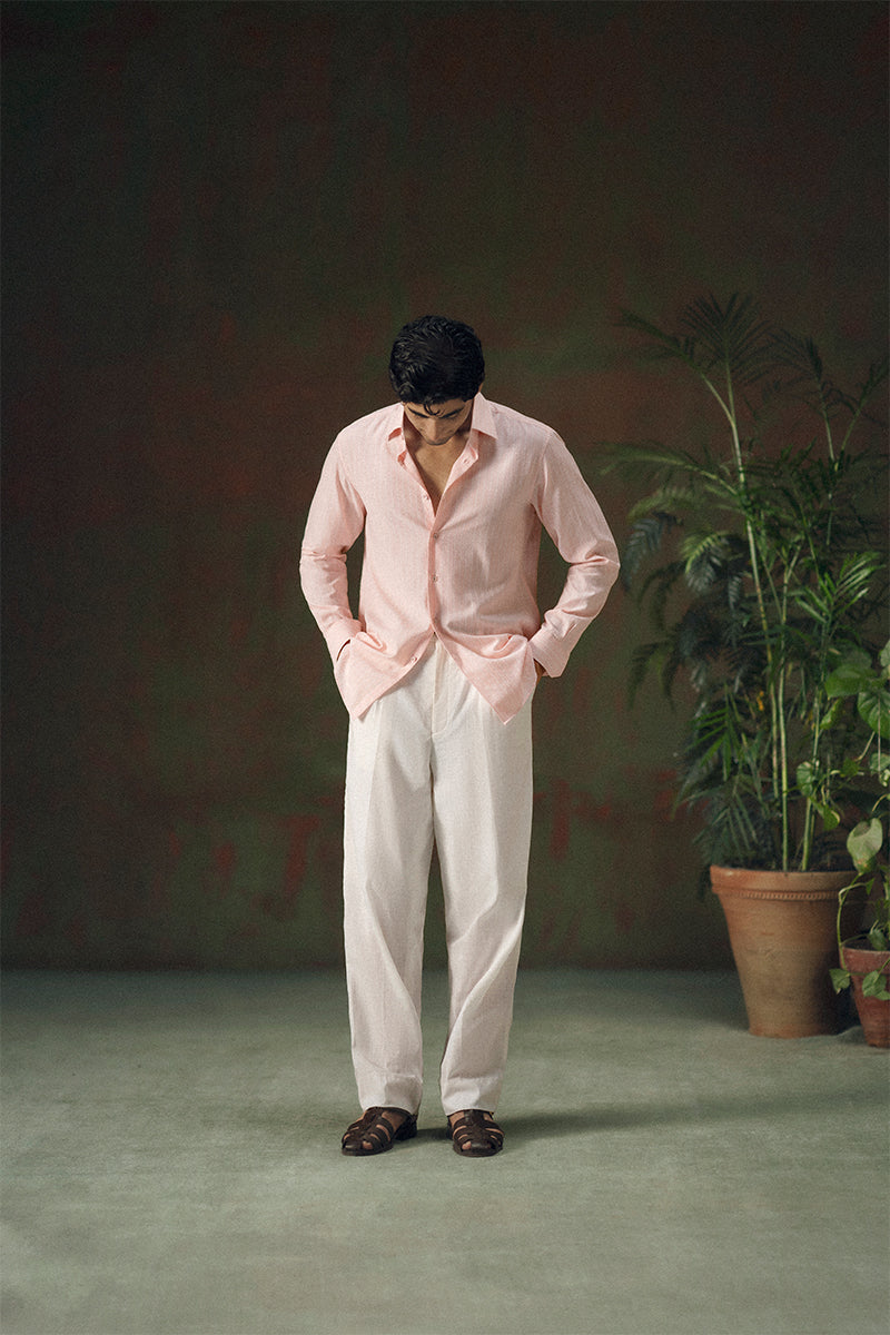 Pastel Pink Striped Shirt