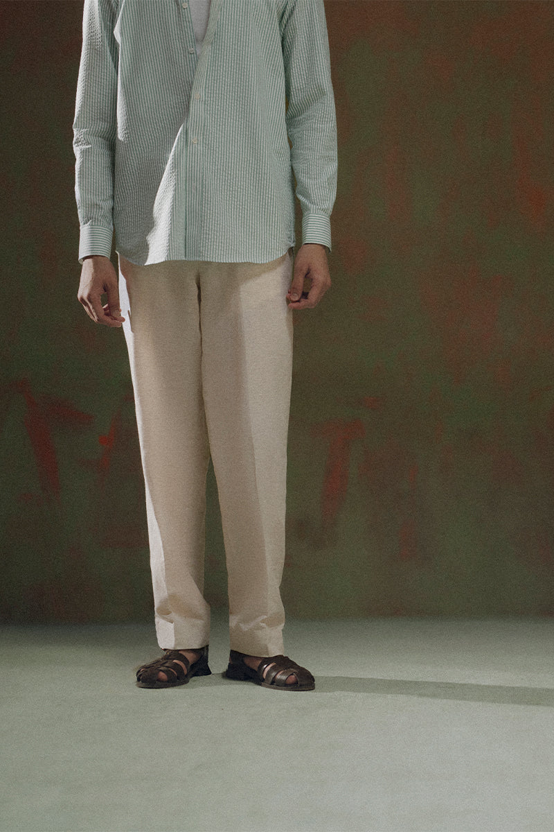 Sage Green Striped Shirt