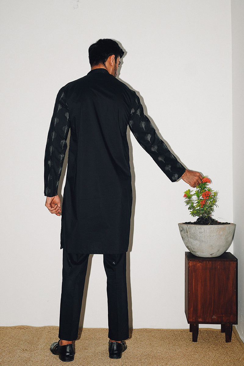 CHIFLI BLACK KURTA PAJAMA