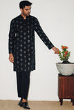 CHIFLI BLACK KURTA PAJAMA