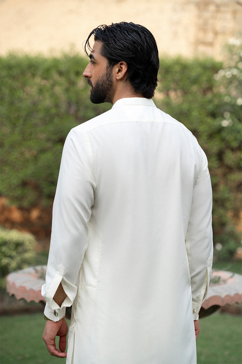 Cream Premium Thai Boski Shalwar Kameez