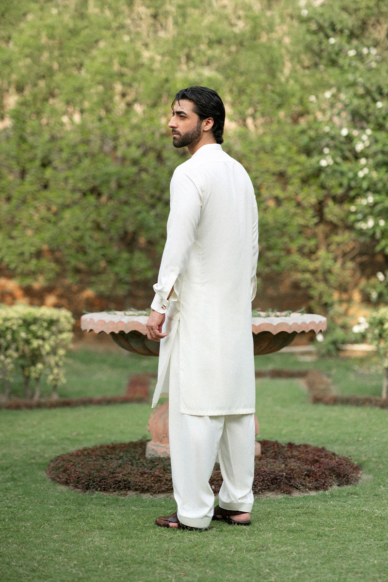 Cream Premium Thai Boski Shalwar Kameez