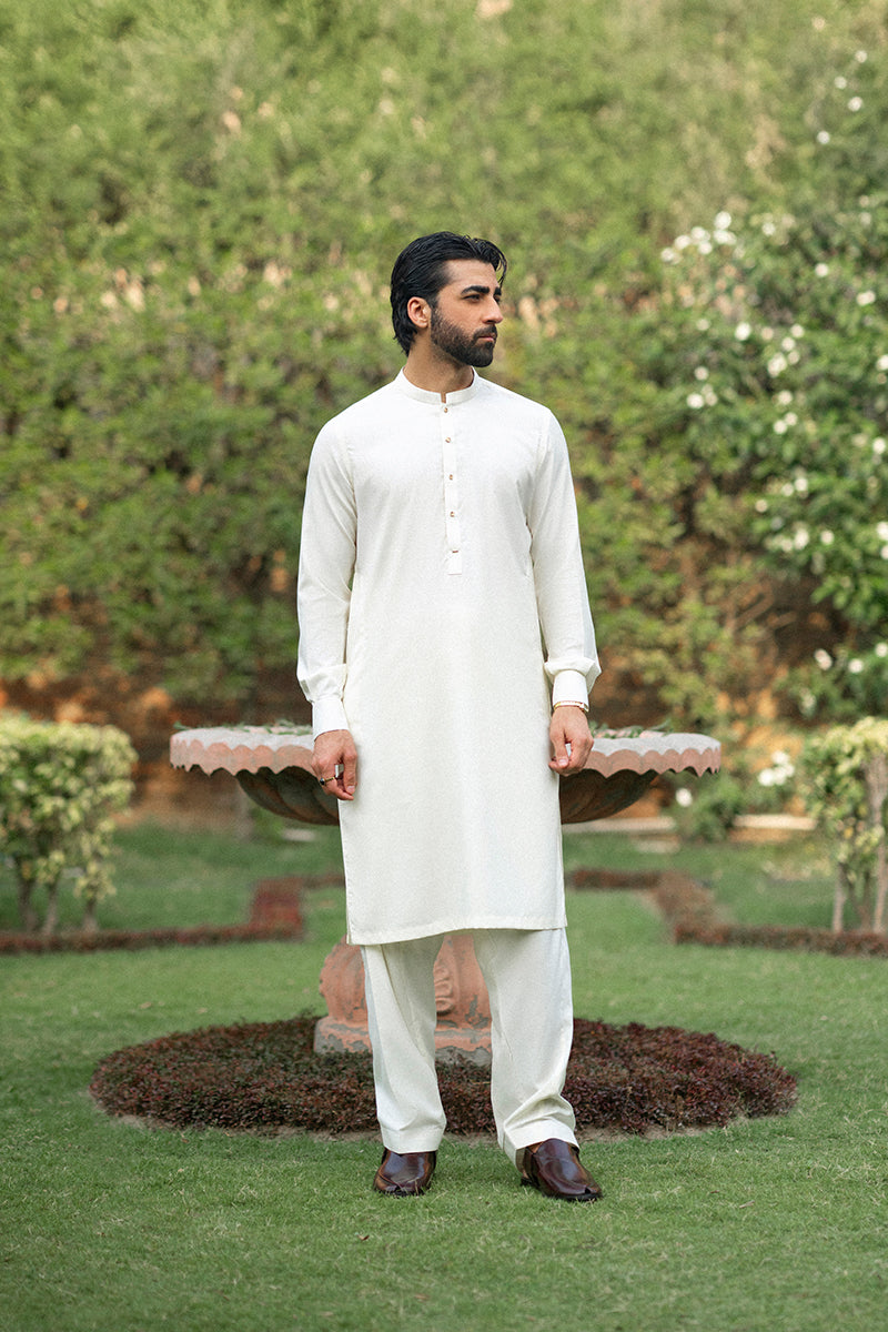 Cream Premium Thai Boski Shalwar Kameez