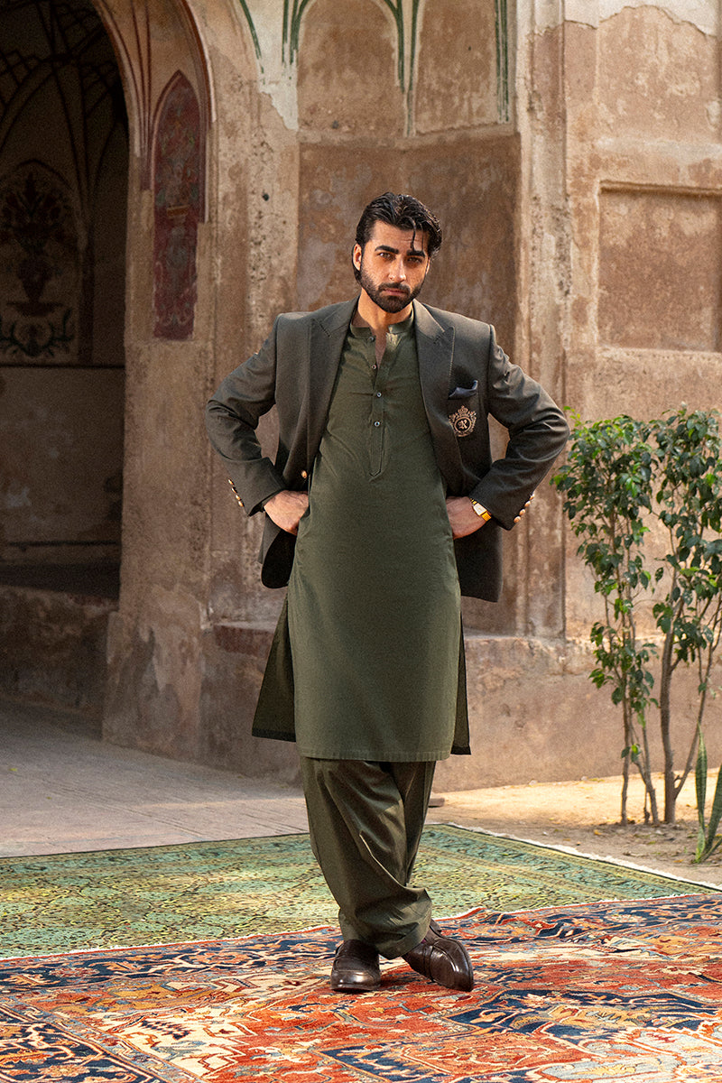 Midnight Green Cotton Shalwar Kameez