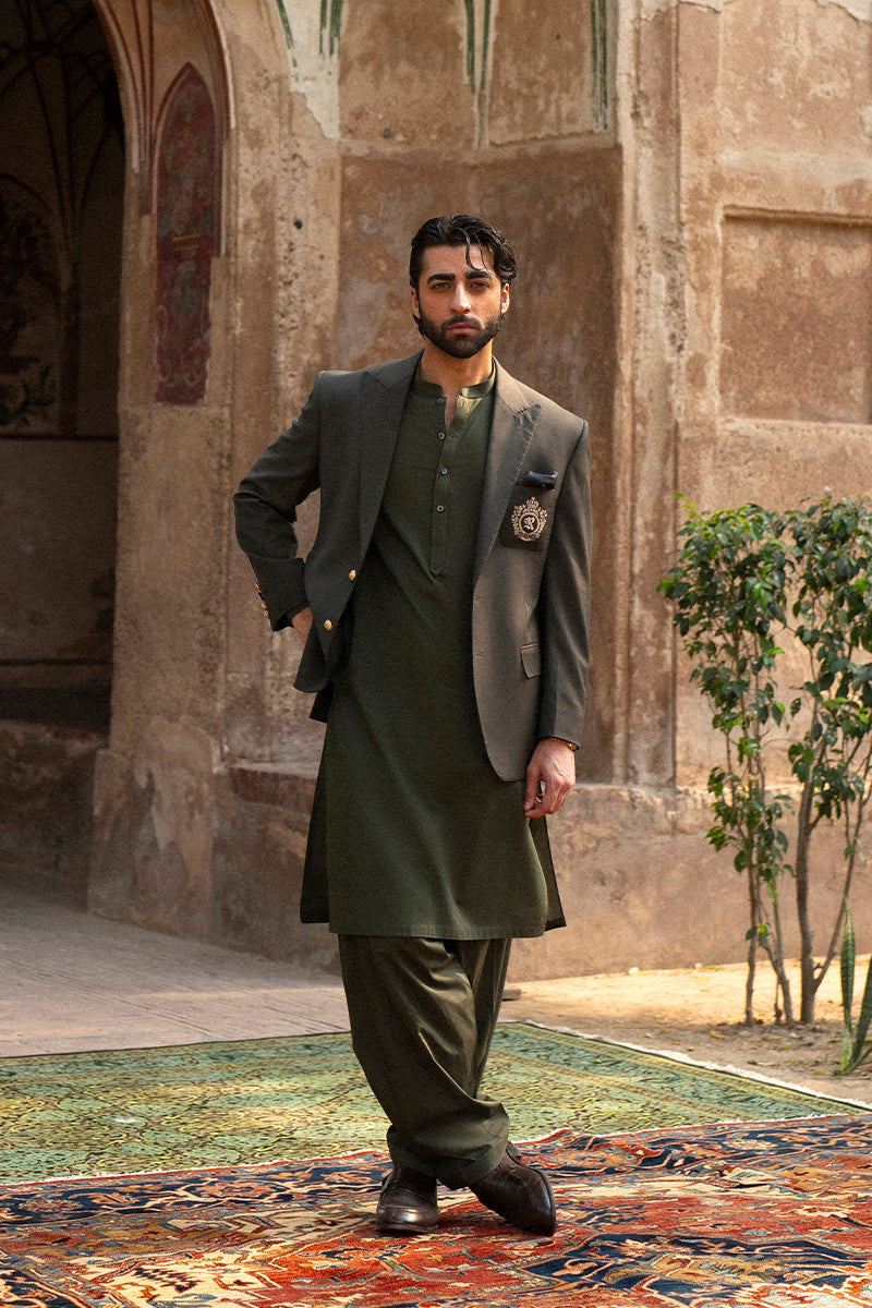 Midnight Green Cotton Shalwar Kameez