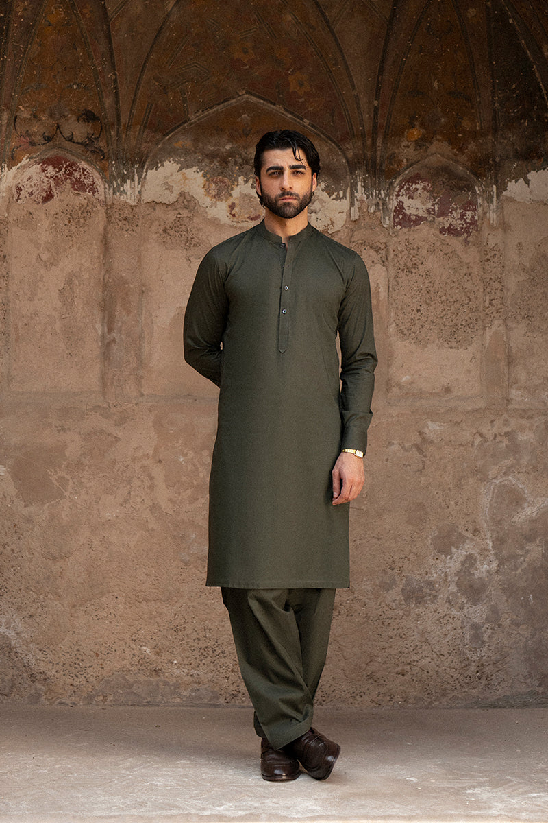 Midnight Green Cotton Shalwar Kameez