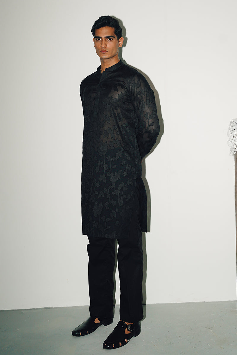 ONYX BLACK KURTA PAJAMA