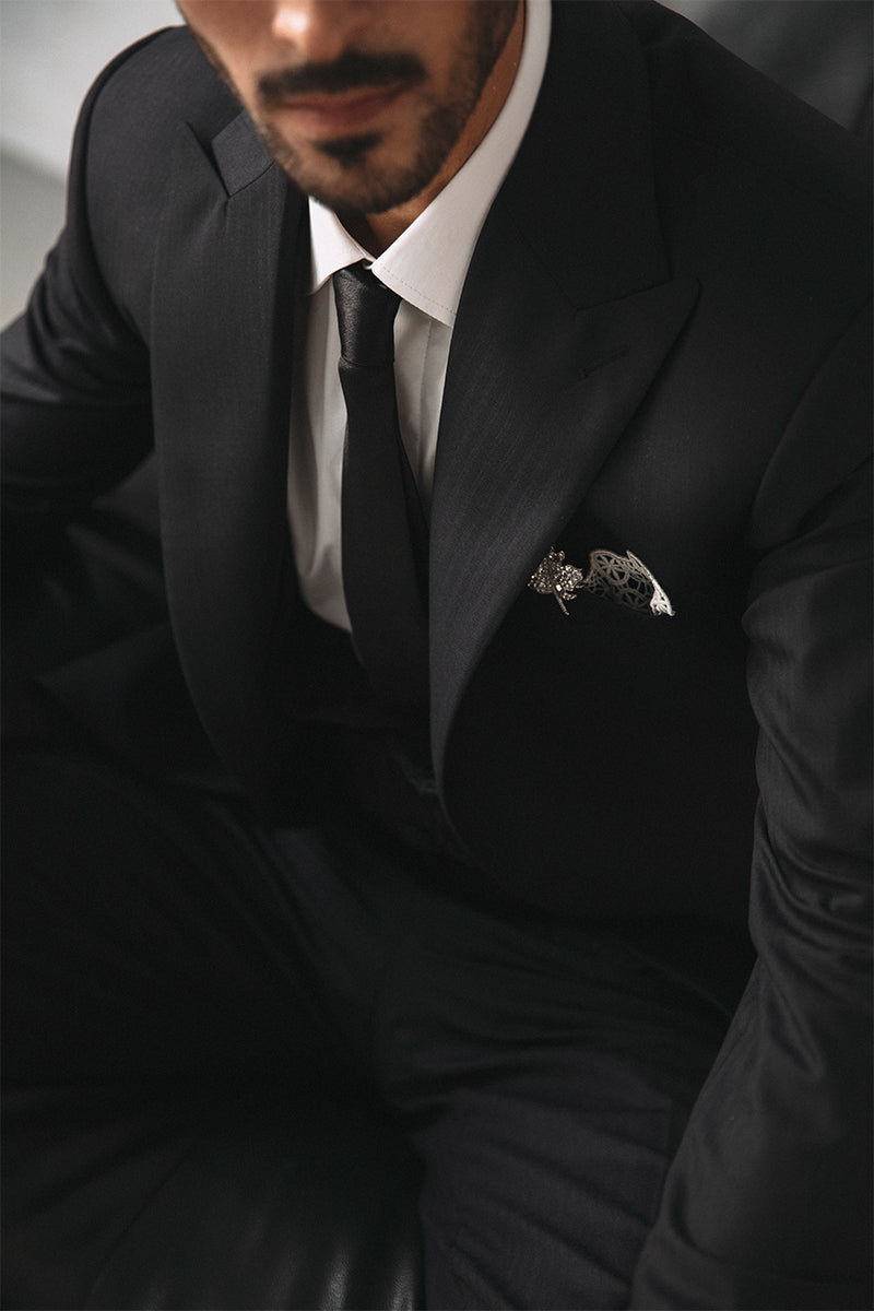 'NERO' BLACK THREE PIECE SUIT